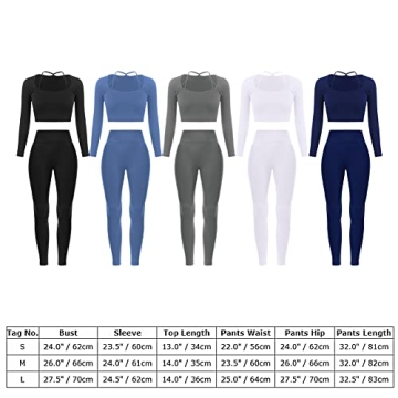 Stylish ABOCIW Women Workout Set - Ribbed Top & Leggings