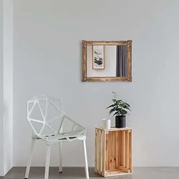 WRAPACK Vintage Mirror for Living Room Bedroom Wall Decor, Baroque Vanity Makeup Mirror