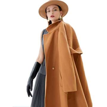 VIKIDEER Elegant Winter Black Long Leather Gloves for Women Full Touchscreen Womens Ladies Warm Line...