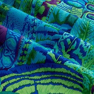 Kaffe Fassett Feathers Green, Fabric by the Yard