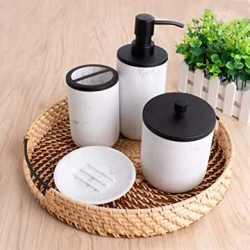 Stylish 12" Rattan Serving Tray with Stainless Steel Handles