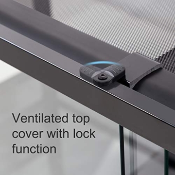 Durable 67 Gallon Reptile Terrarium with Sliding Doors