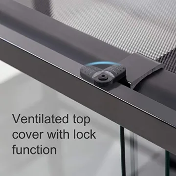 Durable 67 Gallon Reptile Terrarium with Sliding Doors