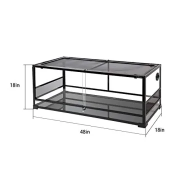 Durable 67 Gallon Reptile Terrarium with Sliding Doors