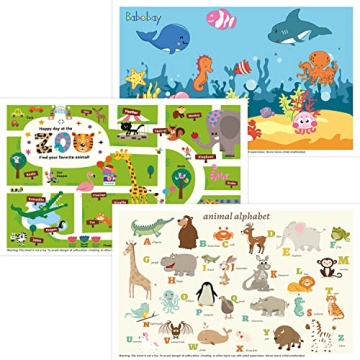 Babebay 40 Pack Disposable Baby Placemats - Hygienic & Fun