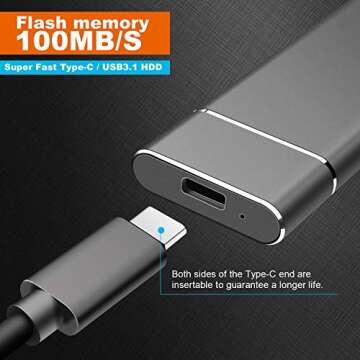 External Hard Drive 2TB - USB 3.1 for PC, Mac, Laptop