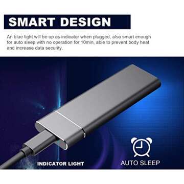 External Hard Drive 2TB - USB 3.1 for PC, Mac, Laptop