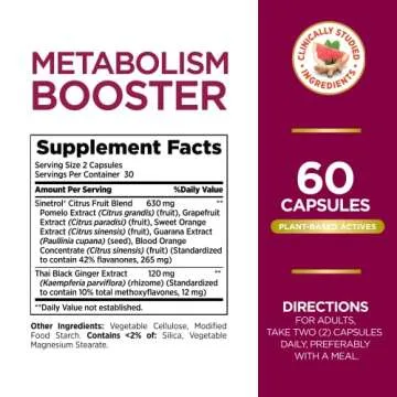 Nature's Bounty Optimal Solutions Metabolism Booster Supplement, Boosts Fat Metabolism, Promotes Abd...