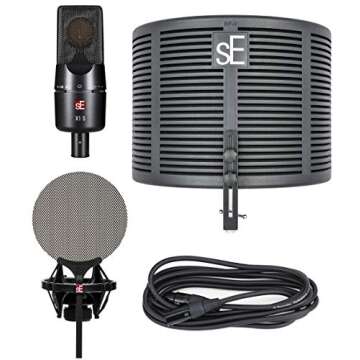 SE ELECTRONICS - X1 S Microphone with Reflection Filter X, Shockmount and Cable Pack