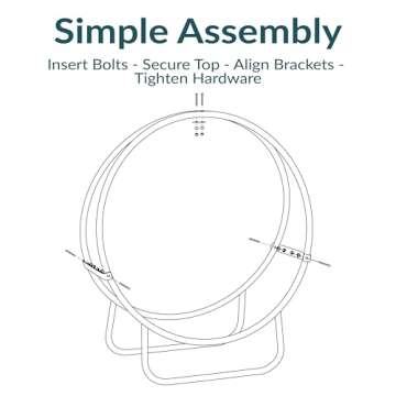 Sunnydaze Durable 48-Inch Firewood Rack for Outdoor Use