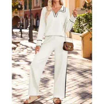 ZESICA Women's Cozy Knit Lounge Two-Piece Set