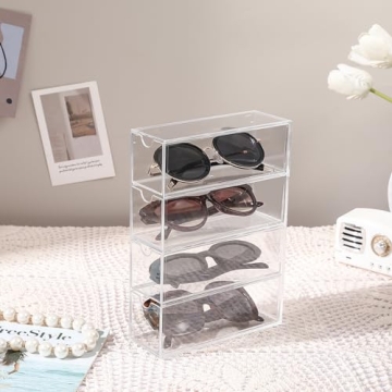 Acrylic Stackable Drawer 4 Small Drawers Organizer