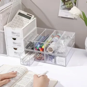 Acrylic Stackable Drawer 4 Small Drawers Organizer