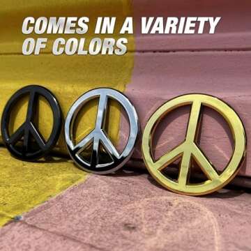 Premium Car Emblems - 3D Heavy Duty Peace Sign Logo