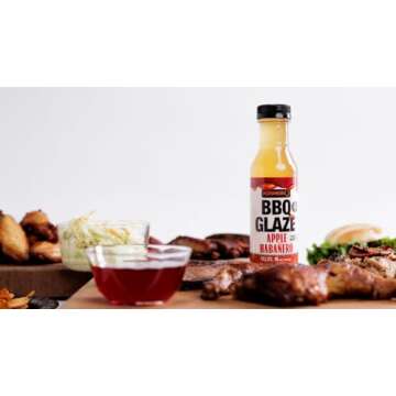 Kosmos Q Apple Habanero BBQ Glaze - 16 Oz Bottle for Sticky & Flavorful Barbecue - Thick BBQ Glaze for Competition Ready Mouth-Watering Meat (Apple Habanero)