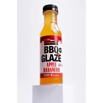 Kosmos Q Apple Habanero BBQ Glaze - 16 Oz Bottle for Sticky & Flavorful Barbecue - Thick BBQ Glaze for Competition Ready Mouth-Watering Meat (Apple Habanero)