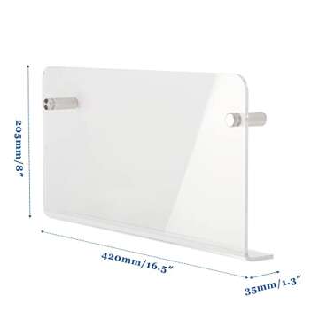 lesolar 4Pcs Wall Mount Magazine Holder Clear Acrylic Brochure Holder Hanging Bookshelf Magazine Rack Literature Book Storage Organizer for Office Waiting Room Church Coffee Shop Home