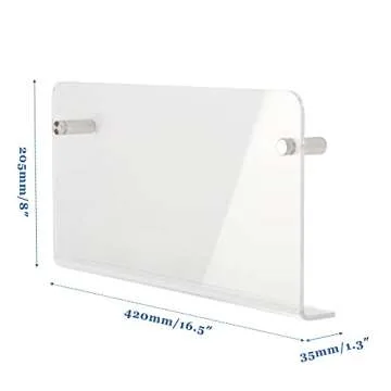 lesolar 4Pcs Wall Mount Magazine Holder Clear Acrylic Brochure Holder Hanging Bookshelf Magazine Rack Literature Book Storage Organizer for Office Waiting Room Church Coffee Shop Home