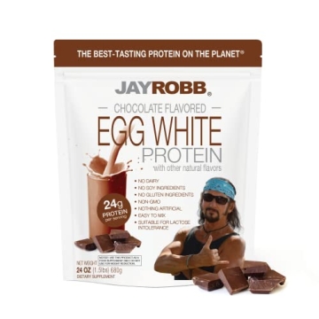 Jay Robb Chocolate Egg White Protein Powder - Keto, Low Carb, and No Sugar Added