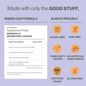 Hilma Natural Sinus Support - Vegan Allergy Relief Capsules