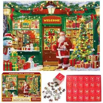 Puzzle Advent Calendar 2024, 1008 Pieces for Adult Christmas Jigsaw Puzzles 24 Boxes Xmas Countdown ...