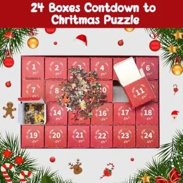 Puzzle Advent Calendar 2024, 1008 Pieces for Holiday Fun
