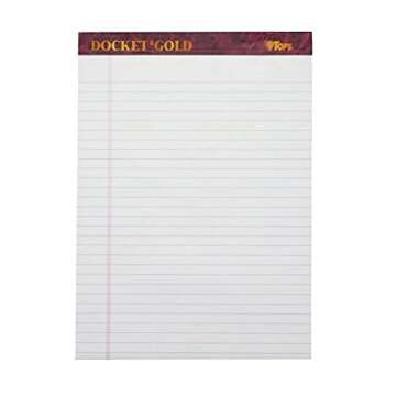 TOPS Legal Pads 6 Pack Docket Gold Premium Quality Wide Ruled