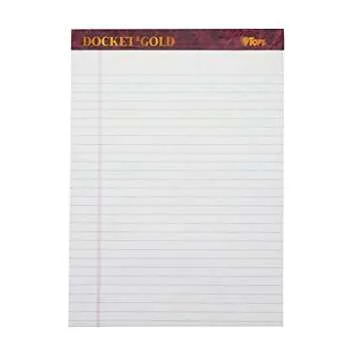 TOPS Legal Pads 6 Pack Docket Gold Premium Quality Wide Ruled