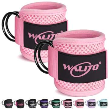 WALITO Gym Ankle Straps - Glute Kickback Strap, Ankle Cuff Accessories for Lower Body Workouts