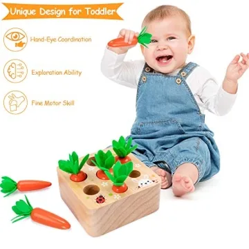 AOJOYS Montessori Carrot Harvest Game for Toddlers