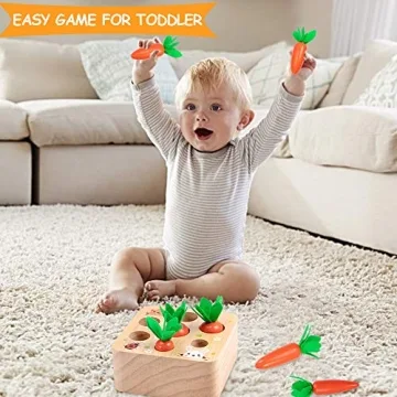 AOJOYS Montessori Carrot Harvest Game for Toddlers