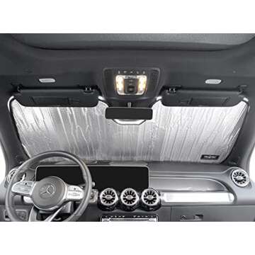 YelloPro Custom Fit Front Windshield Reflective Sunshade for 2020 2021 2022 2023 2024 2025 Mercedes-...