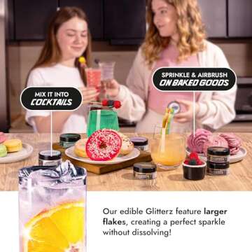 Premium MONÉGASQUE Edible Glitter for Stunning Cocktails