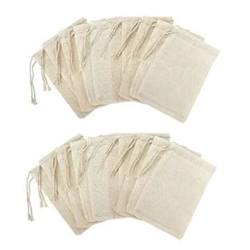 Mandala Crafts Muslin Drawstring Bags - Elegant Gift Pouches