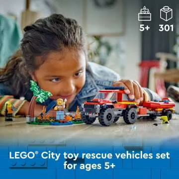 LEGO City Fire Truck & Rescue Toy Set for Kids