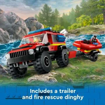 LEGO City Fire Truck & Rescue Toy Set for Kids
