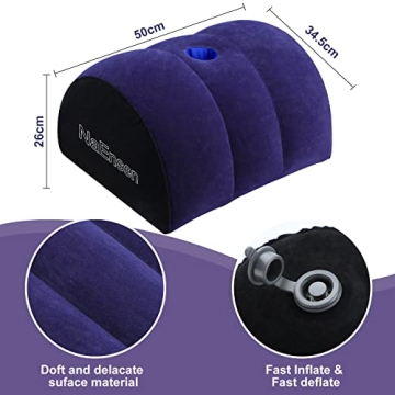 Multifunctional Inflatable Half Moon Pillow for Couples