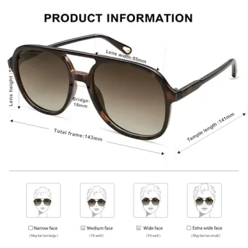 SOJOS Retro Polarized Aviator Sunglasses UV400 Protection