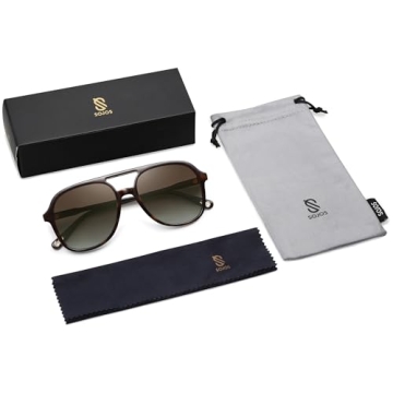 SOJOS Retro Polarized Aviator Sunglasses UV400 Protection