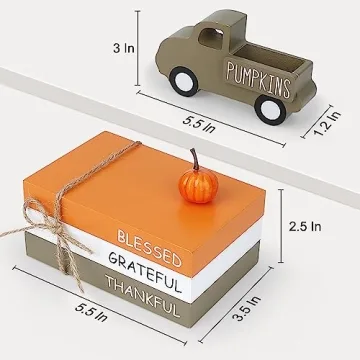 Fall Table Decor with Wooden Sign and Pumpkins for Home