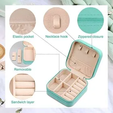 Western Jewelry Organizer Box Cowgirl Cow Print Travel Small Portable Jewelry Case for Country Girl Yellowstone Gift