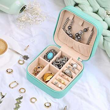 Western Jewelry Organizer Box Cowgirl Cow Print Travel Small Portable Jewelry Case for Country Girl Yellowstone Gift