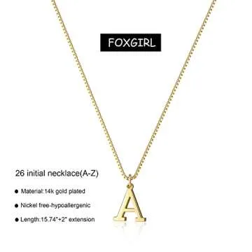 Foxgirl Gold Initial Necklace for Trendy Personalized Style