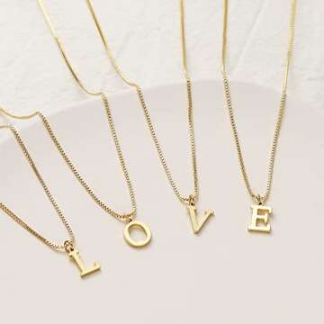 Foxgirl Gold Initial Necklace for Trendy Personalized Style