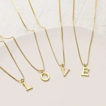 Foxgirl Gold Initial Necklace for Trendy Personalized Style