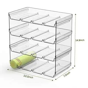 ZIJUND 4 Pack Stackable Water Bottle Organizer for Kitchen