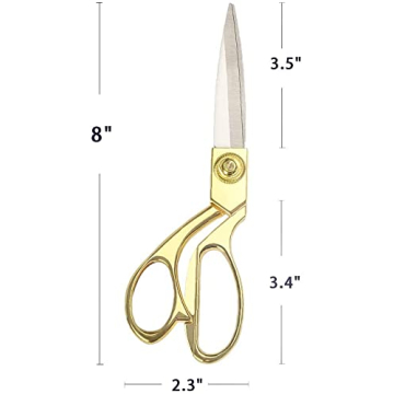 SIRMEDAL Professional Heavy Duty Tailor Scissors Gold