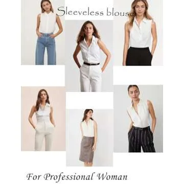 Stylish HOTOUCH White Sleeveless Blouse for Summer Wear