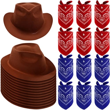 Cowboy Hat and Bandana Set for Themed Parties