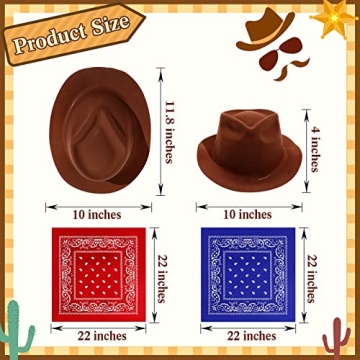 Cowboy Hat and Bandana Set for Themed Parties